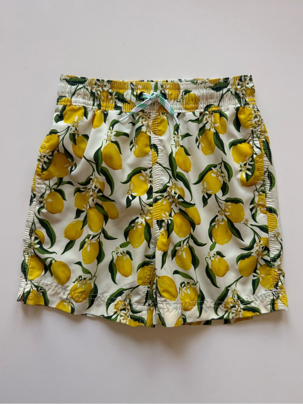Crewcuts Boys Lemon Print Swim Trunks - Size 5